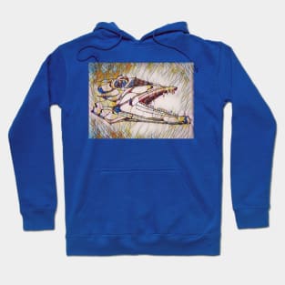 Barracuda in the Abstract Sea Hoodie